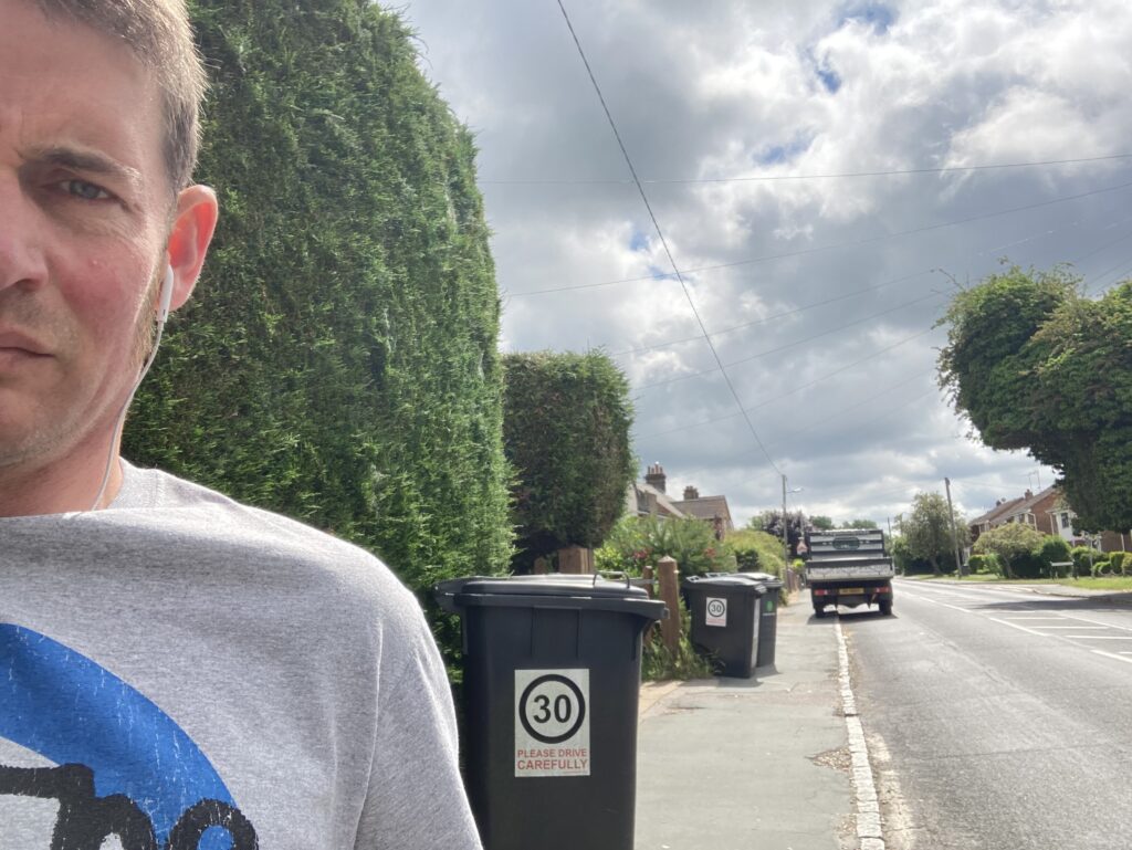 wheelchair and bins