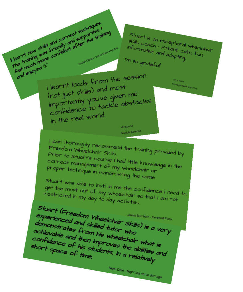 Client Feedback aft wheelchair skills training